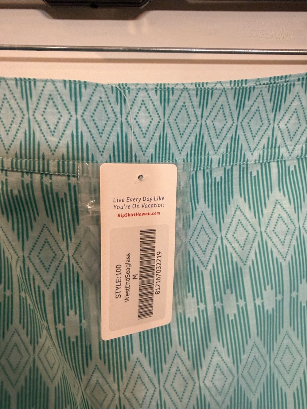 RIPSKIRT West End Teal Beach Coverup Wrap Skirt Size medium NWT - Picture 2 of 4